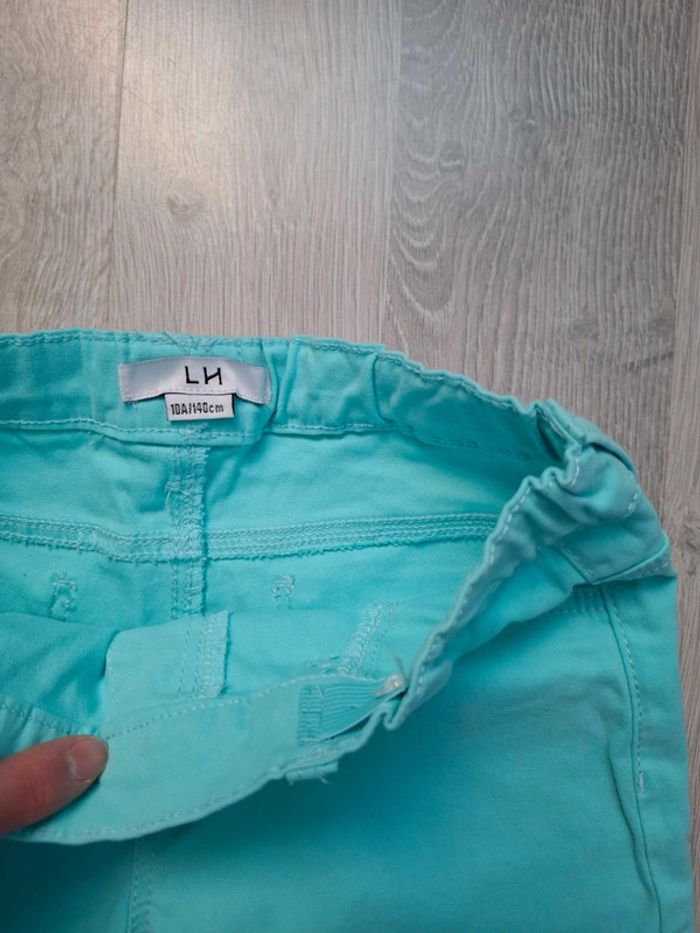 Lot de 2 pantacourts LH 10 ans fille rose et turquoise - photo numéro 7