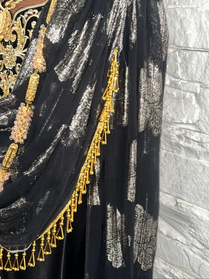 Robe chaouia neuve noire doré - photo numéro 2
