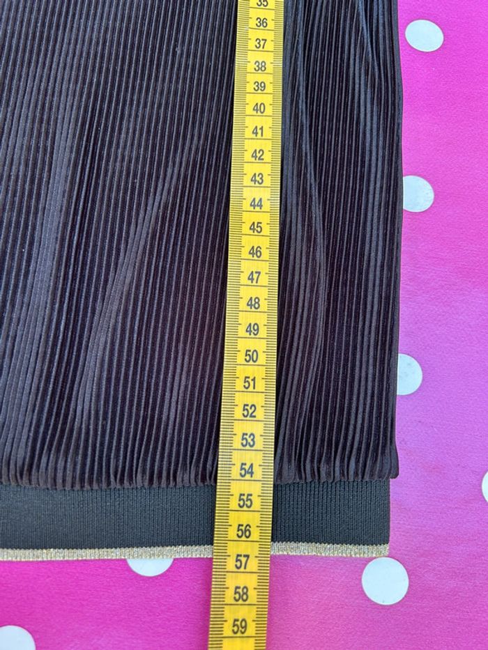 Débardeur fripé brillant top haut noir coutures doré - noir brillant taille 38 M - photo numéro 7