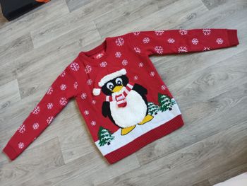 pull noe neuf garcon rouge 8 ans 9 ans 10 ans merry CHRISTMAS armand thiery