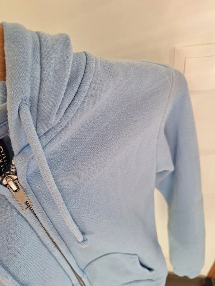 Veste bleu H&M femme fille XS - photo numéro 3