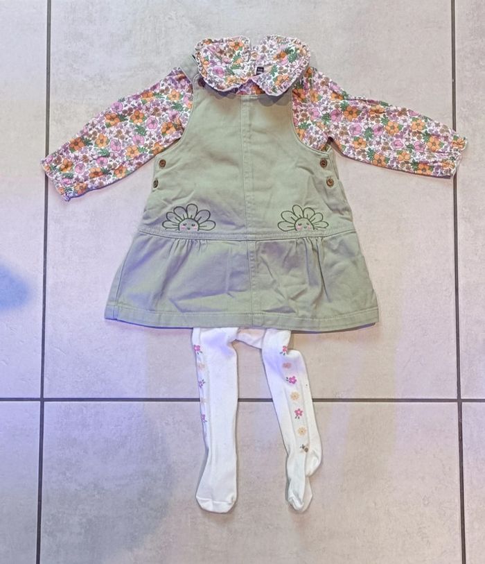 Ensemble robe+haut+collant - 18 mois