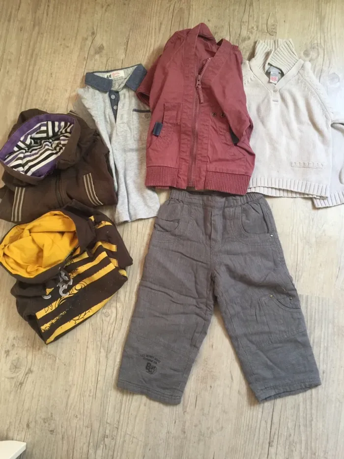 Gros lot 6 articles garçon 2 ans sweat blouson pantalon - photo numéro 2