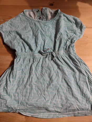 Robe manche courte rayée