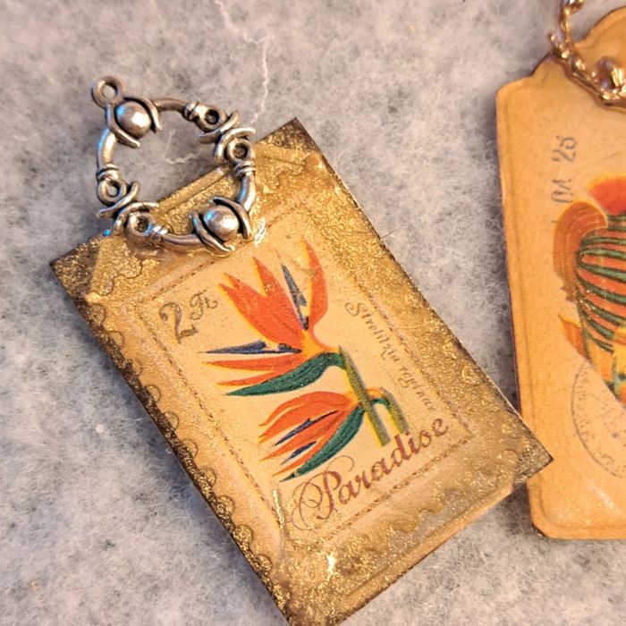 Lot de pendentif en résine vintage - photo numéro 10