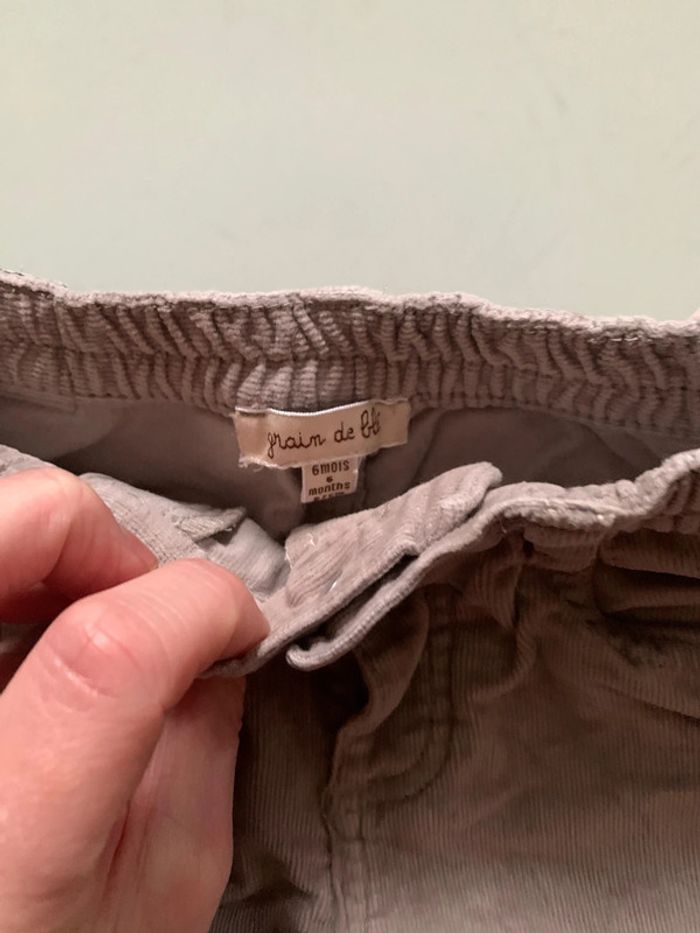 Pantalon velours, grains de blé - photo numéro 2
