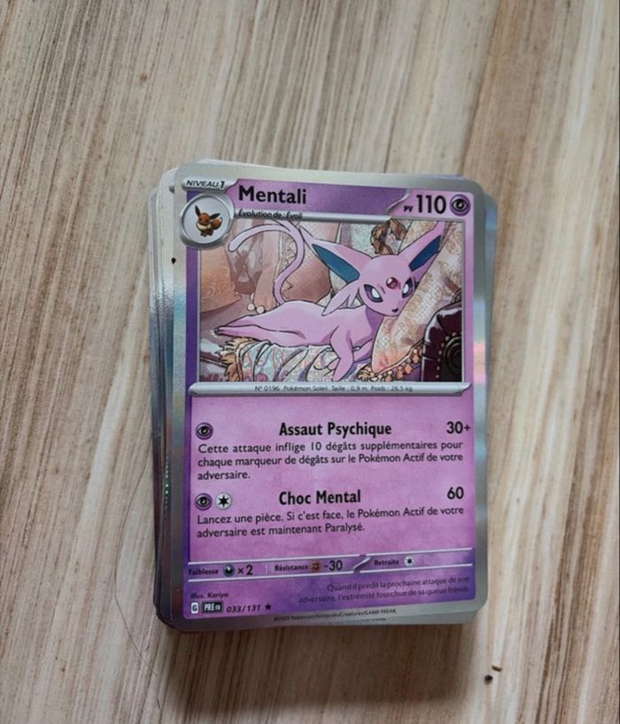 Lot 40 cartes holo Pokémon me2, me1, ev8, ev9, ev 10.5