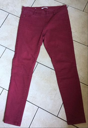 Jean Camaïeu Jean Rouge Bordeaux Femme Taille 44 Camaïeu