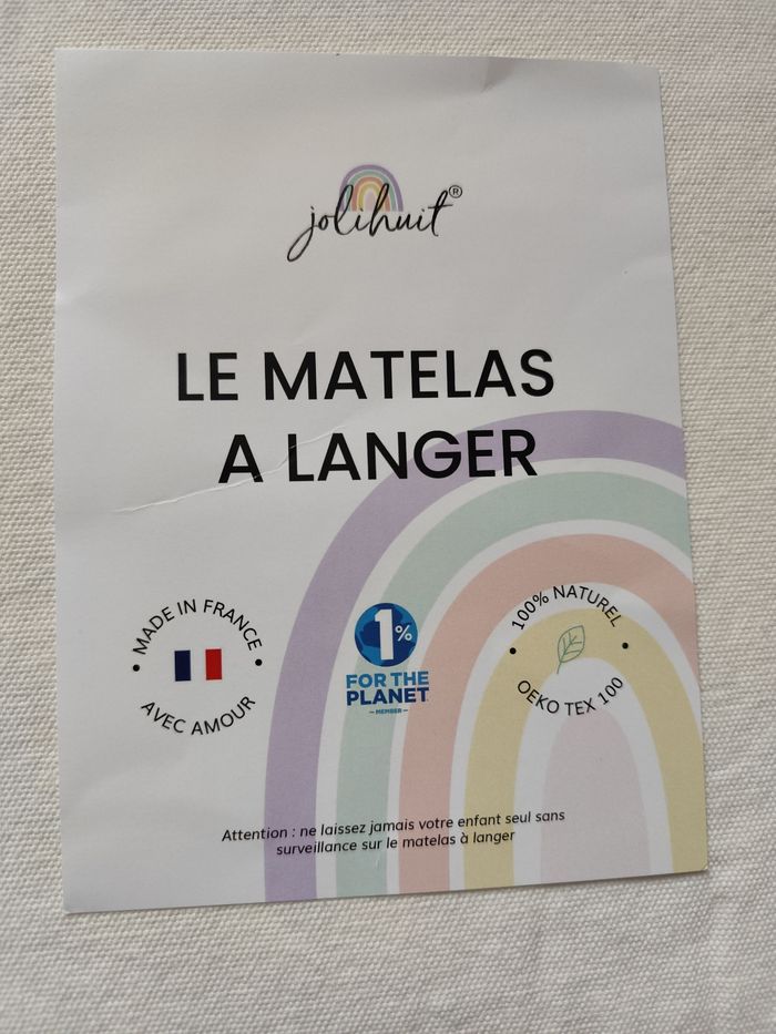 Matelas à langer 100 % naturel JolieHuit - photo numéro 2