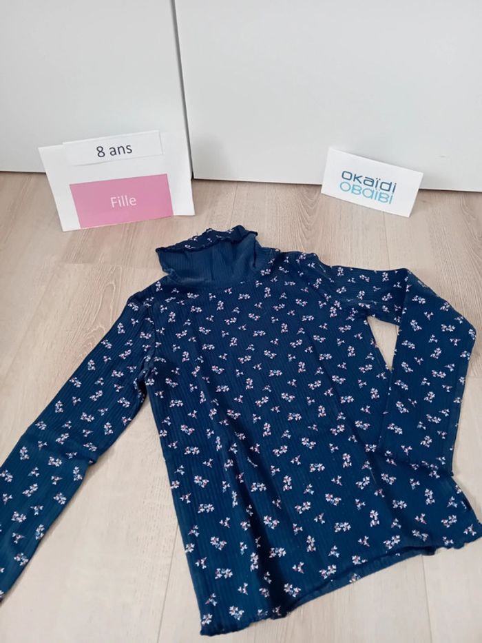 T-shirt ML col roulé fille 8 ans Okaïdi