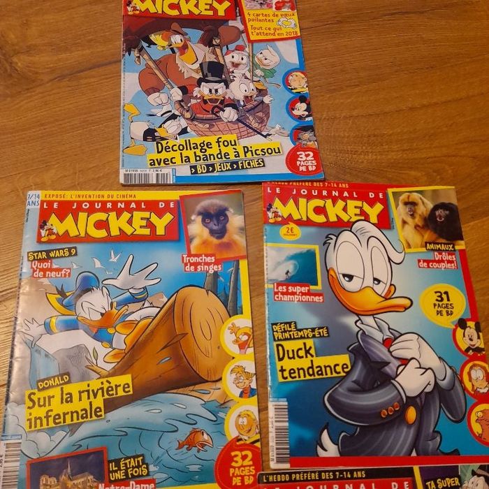 Lot de 3 magazines le jounal de mickey