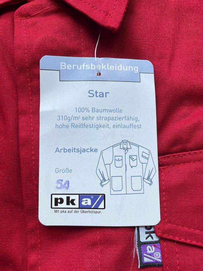 Veste de travail rouge PKA 100% coton taille 56 - photo numéro 7