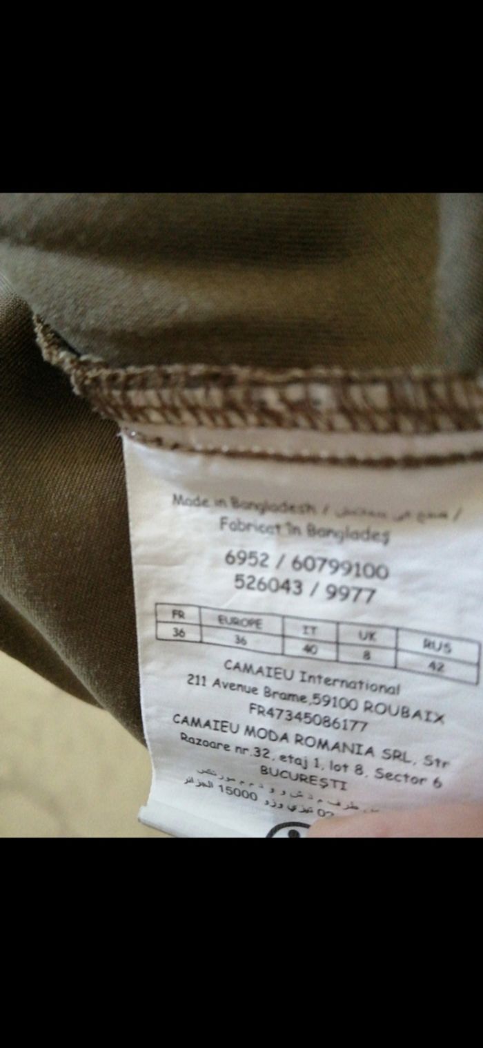 Robe kaki T:36 - photo numéro 4