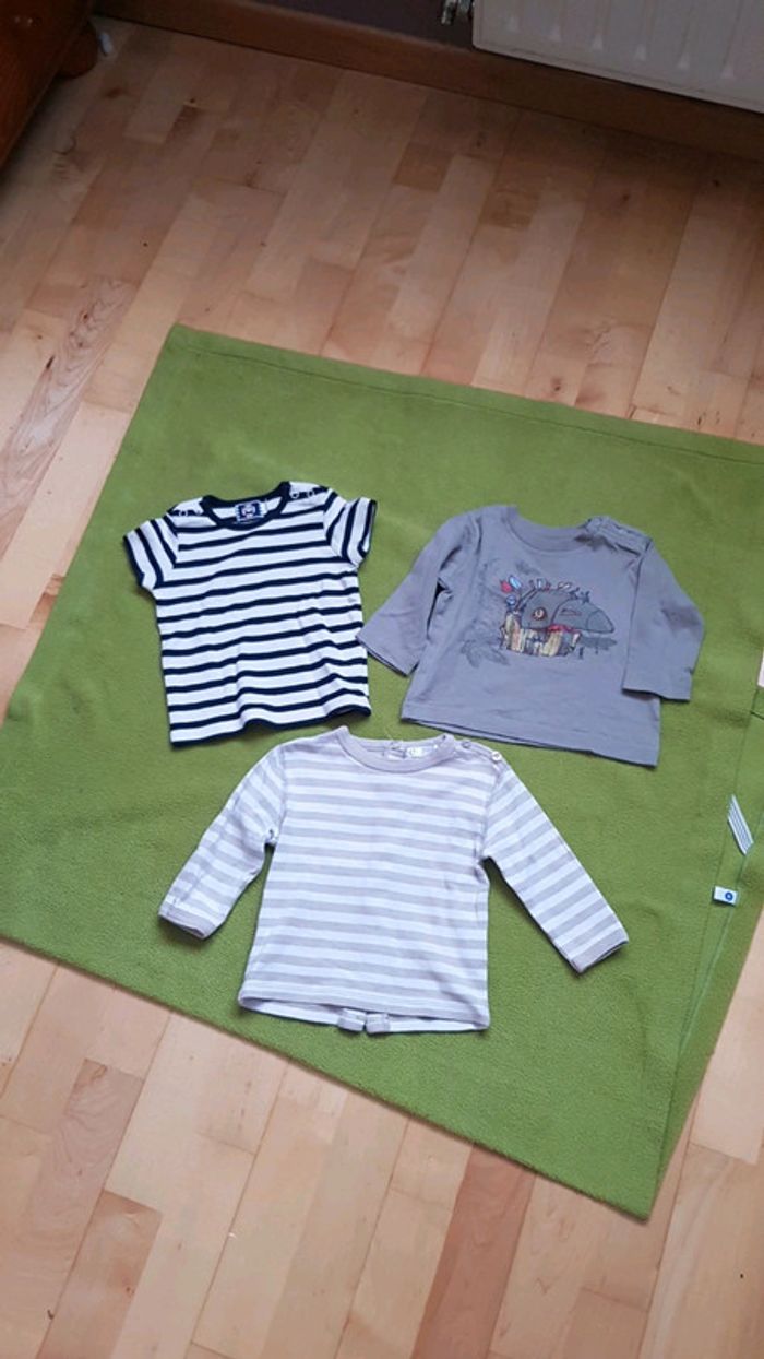 Lot de 3 tee-shirts bébé garçon, 9 mois
