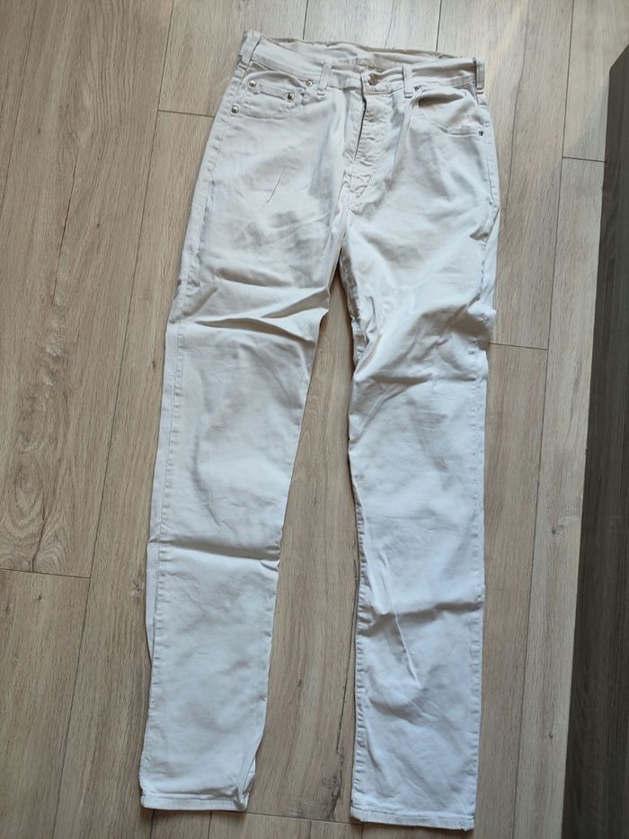Pantalon beige élastique