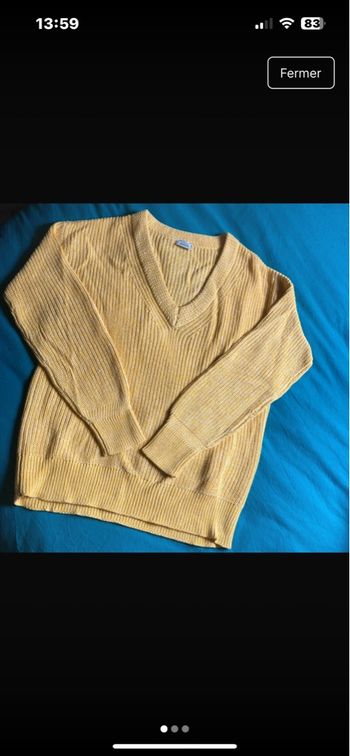 Pull-over en maille tricot col V