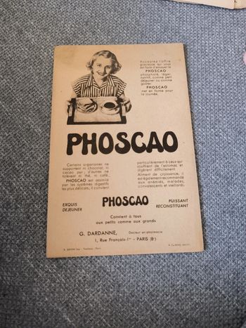 Buvard publicitaire phoscao