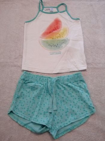 Ensemble Okaïdi débardeur + short 18-24 mois (réf perso F-F66)(familleac72)