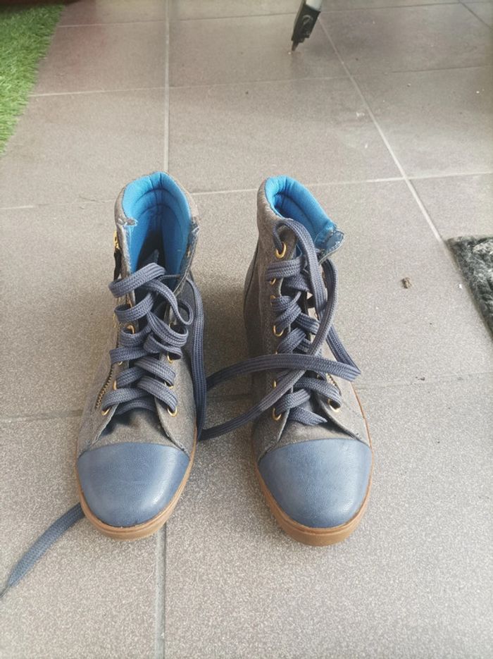 Chaussures montantes bleue - photo numéro 2