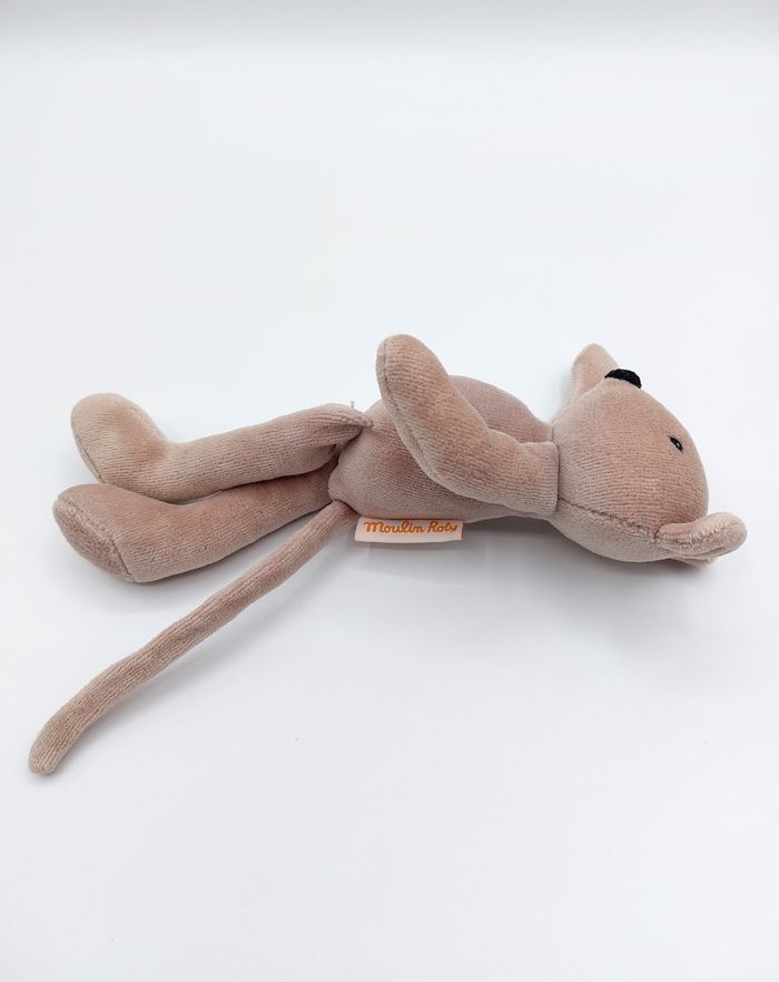 Peluche doudou souris beige Moulin Roty 22 cm - photo numéro 5