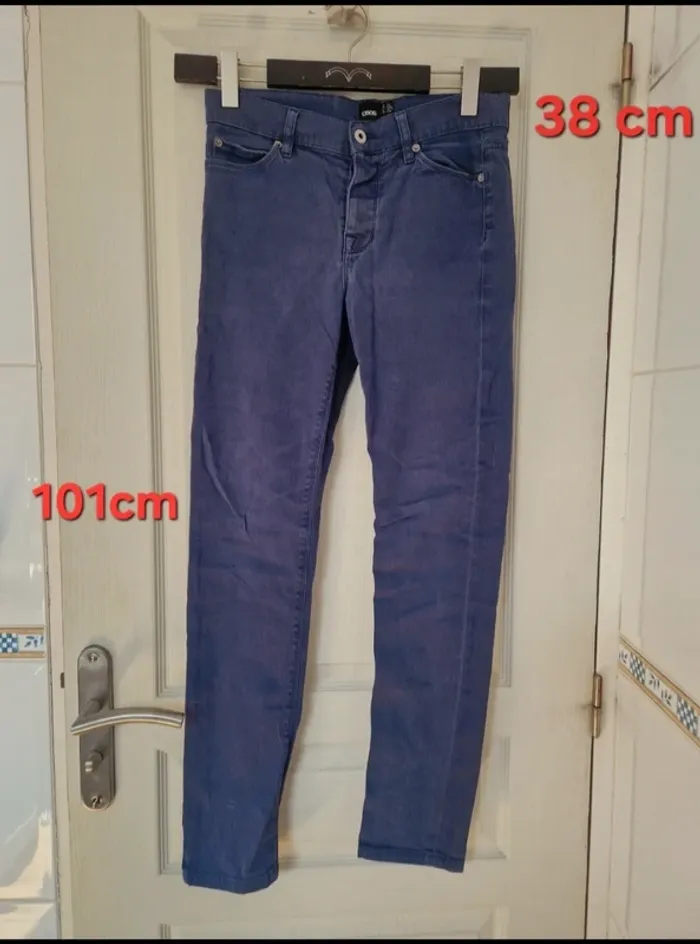 Jean skinny bleu marine homme asos taille w28 donc M/38 - photo numéro 8