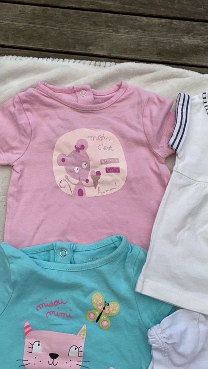 Lot de 9 t-shirt manche courte - 3 mois - photo numéro 4