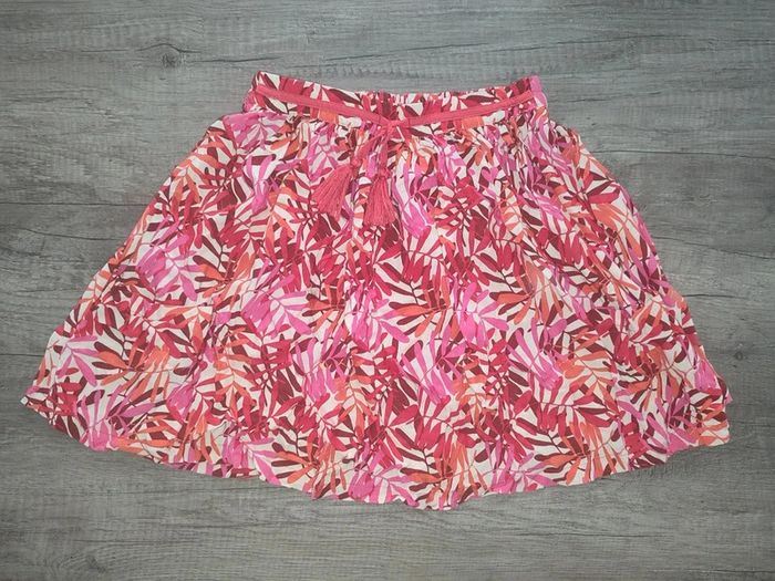 Jupe fluide 10 ans rose et orange