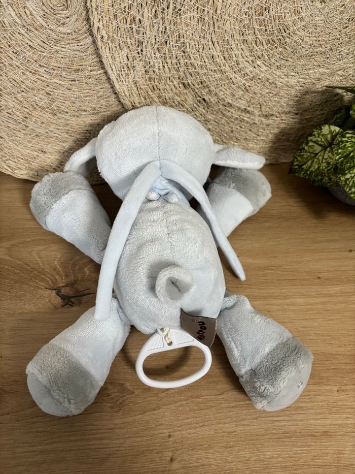 Doudou mouton musical Sam Toby gris bleu nattou - photo numéro 3