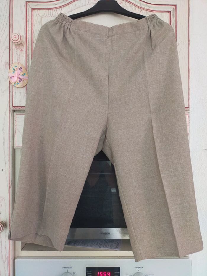 Pantacourt femme taille 46/48 beige. - photo numéro 2
