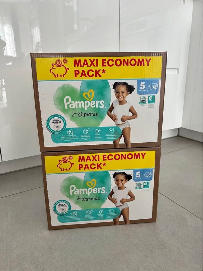 3x cartons Pampers Harmonie Taille 5 - 210 couches - photo numéro 3