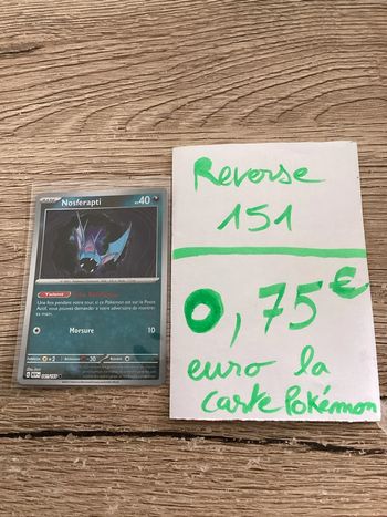 carte Pokémon nosferapti reverse 041/165 EV3.5 collection 151 FR neuf sortie de booster