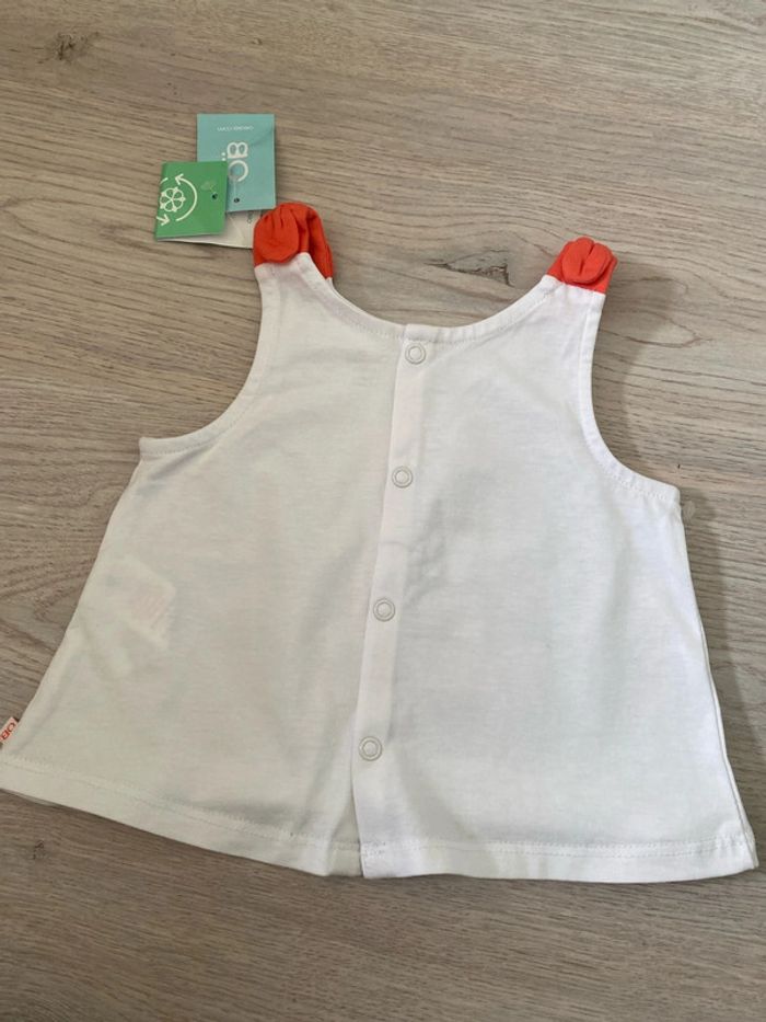 T-shirt tunique Obaibi Obaïbi taille 6 mois Neuf Motif corail - photo numéro 3