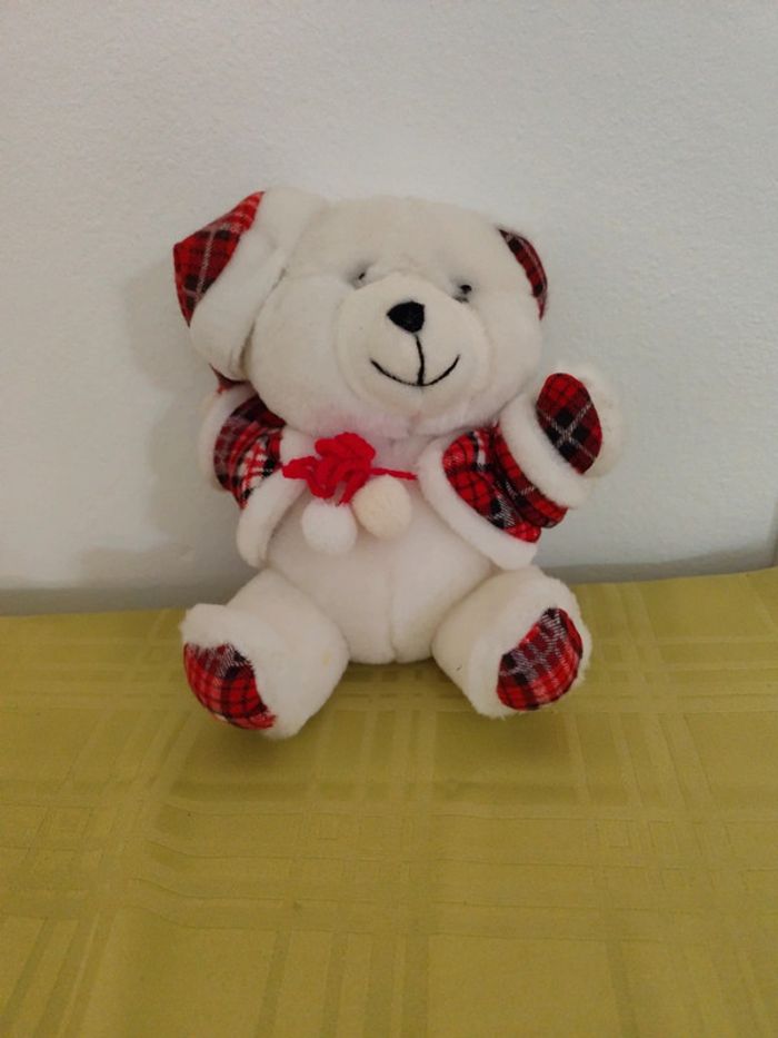 Ours en peluche blanc 20 cm