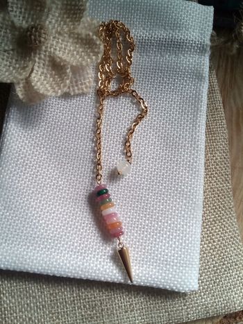 Chaîne de pendule avec pierres naturelles semi précieuses