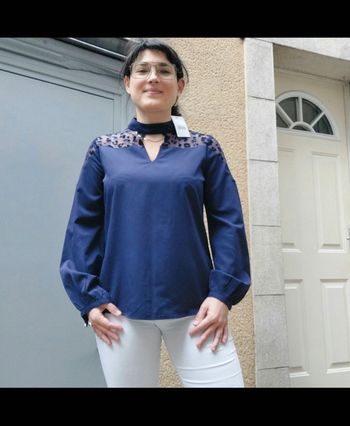 Blouse neuve bi matière