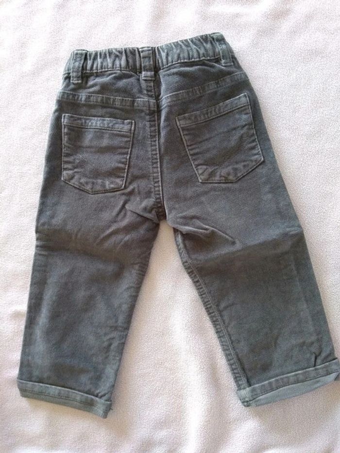 Pantalon velours gris garçon Z Grain de blé 18 mois - photo numéro 2