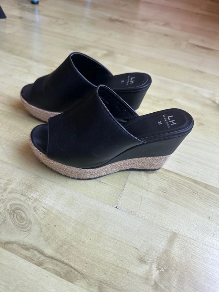 Mules compensées en corde LH &la halle - photo numéro 2