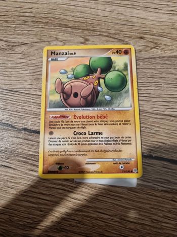 Carte pokémon manzai 71/130 année 2007