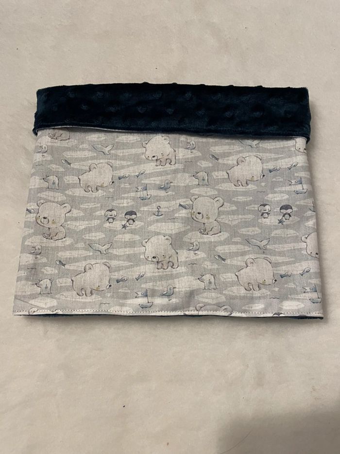 Snoods bleu marine ourson polaire