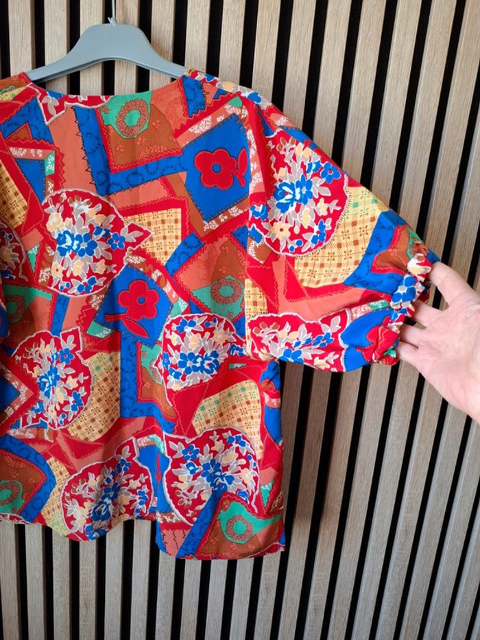 Chemise imprimée vintage multicolore T44/46 - photo numéro 9
