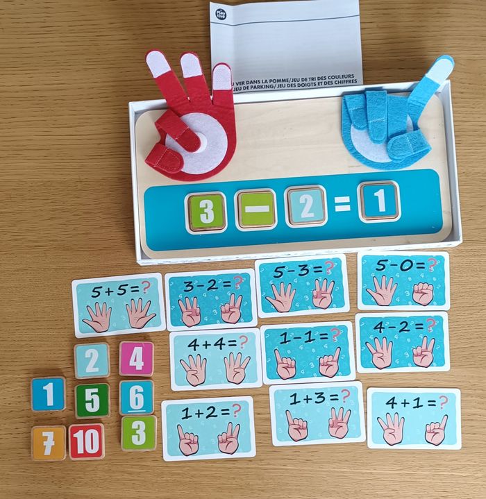 Jeu en bois des doigts et des chiffres Montessori Playtive apprendre à compter 3 ans - photo numéro 6