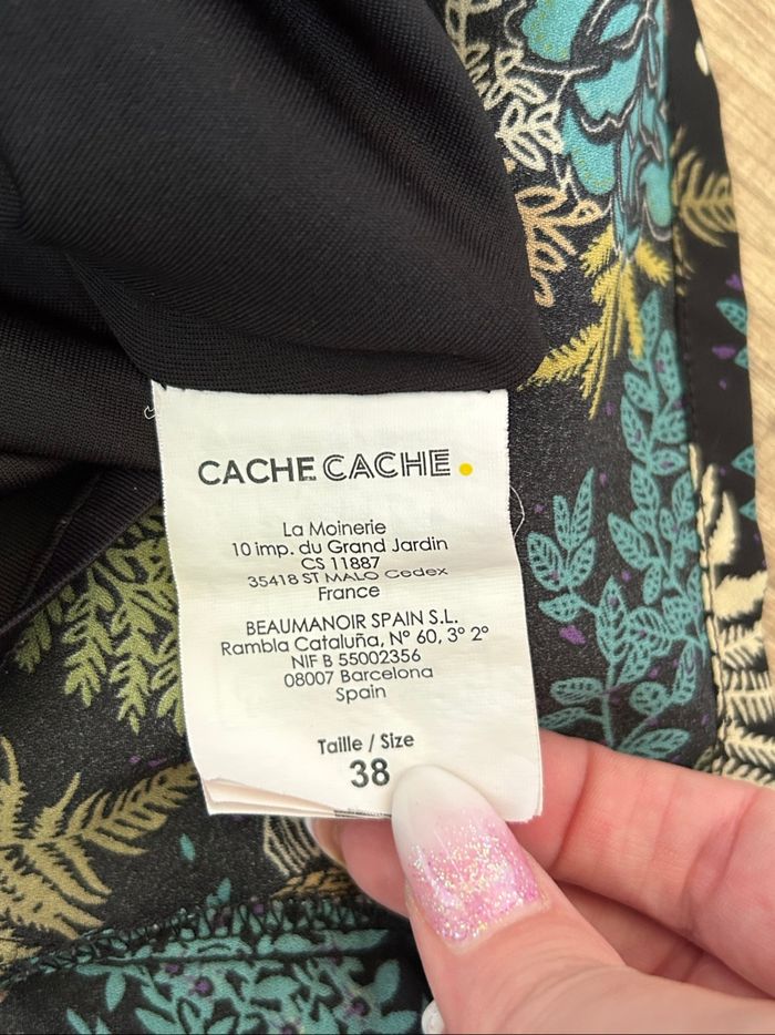 Robe imprimée à manches longues Cache Cache taille 38 TBE - photo numéro 10