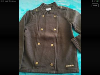 veste marron alphabet 6 ans tbe