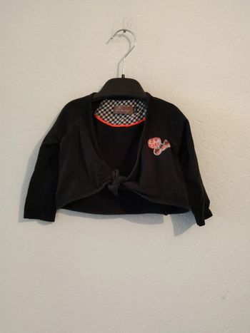 gilet boléro noir Jean Bourget fille 12 mois