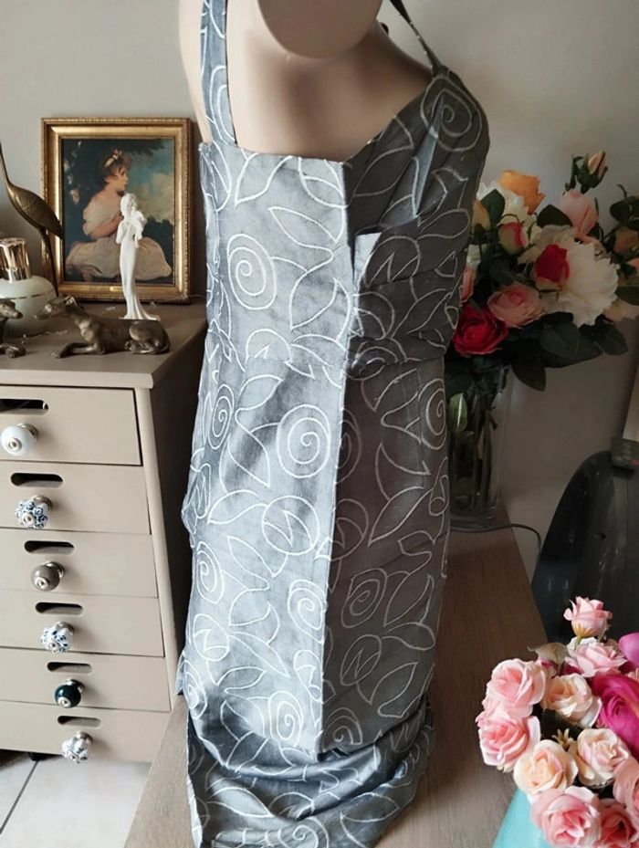 🌿Robe Drapée Motifs Fleuris Soie Sauvage T36/38🌿 - photo numéro 10