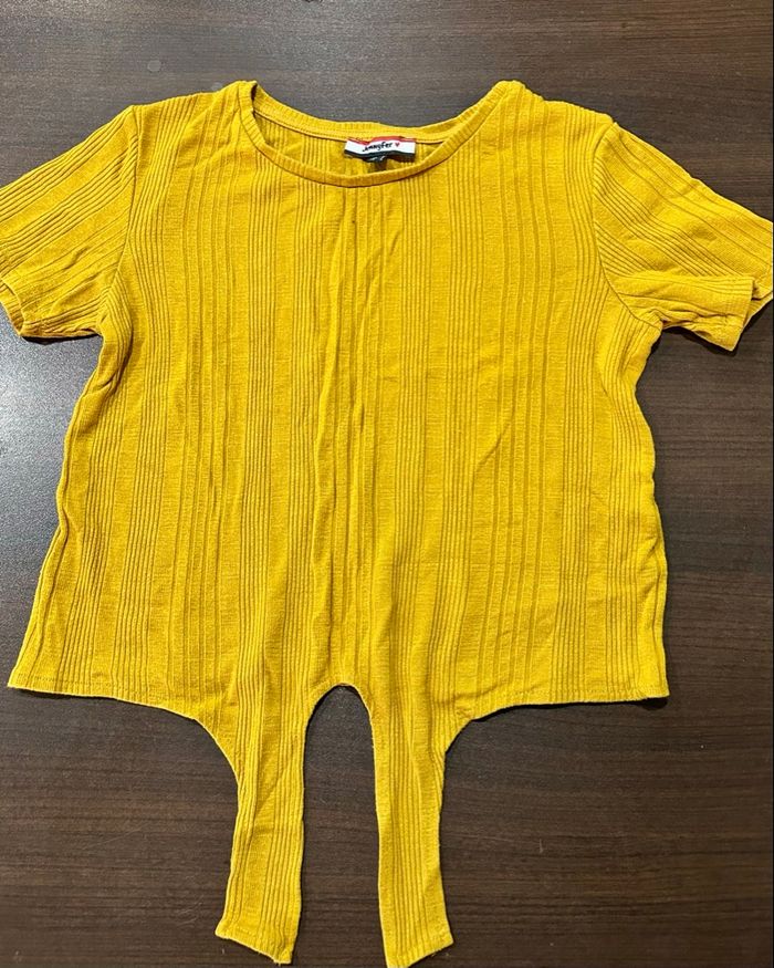 T-shirt court moutarde