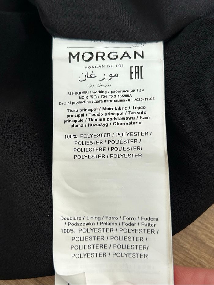 Robe noire neuve à manches longues Morgan taille 34 (valeur 70€) - photo numéro 10