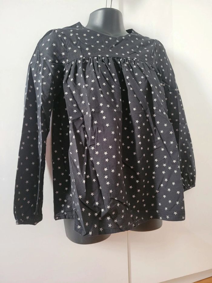 Blouse tee shirt Verbaudet taille XS / 34 coquette étoiles 100% coton