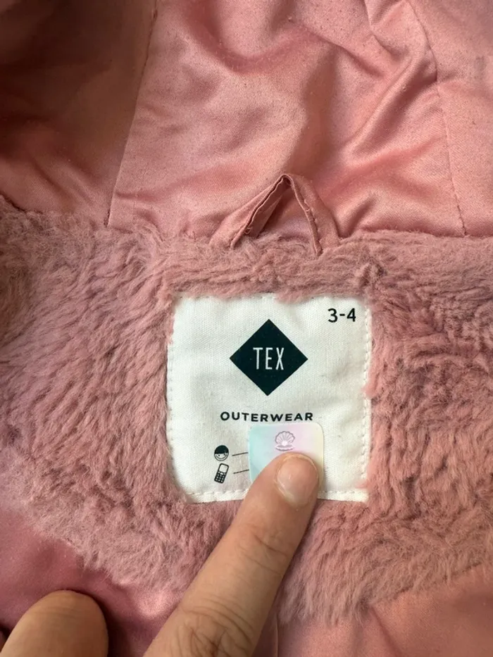 Veste fourrure « vieux rose » pour fille 3/4 ans TEX - photo numéro 7