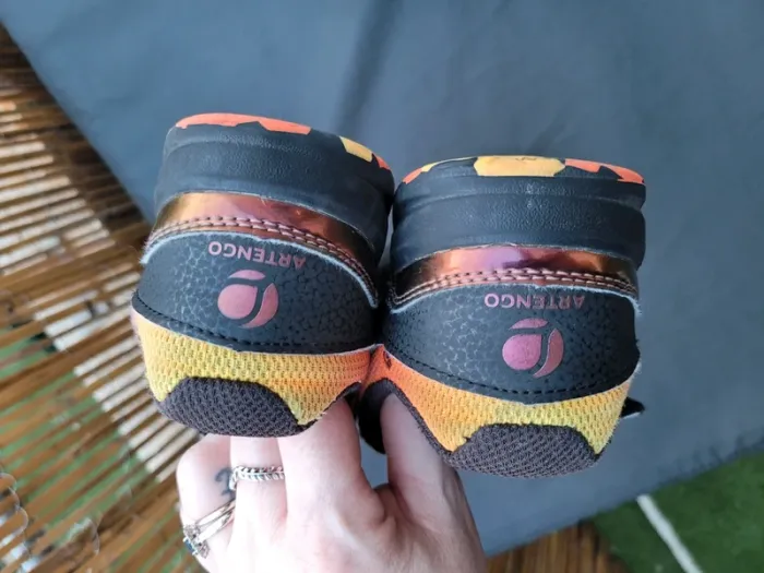 Basket decathlon indestructible résistante ts160 à scratch noir et orange taille 34 - photo numéro 5